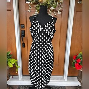 Lindy Bop Polka Dot Black and White Dress